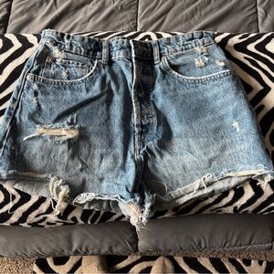Distressed Denim Women's Shorts